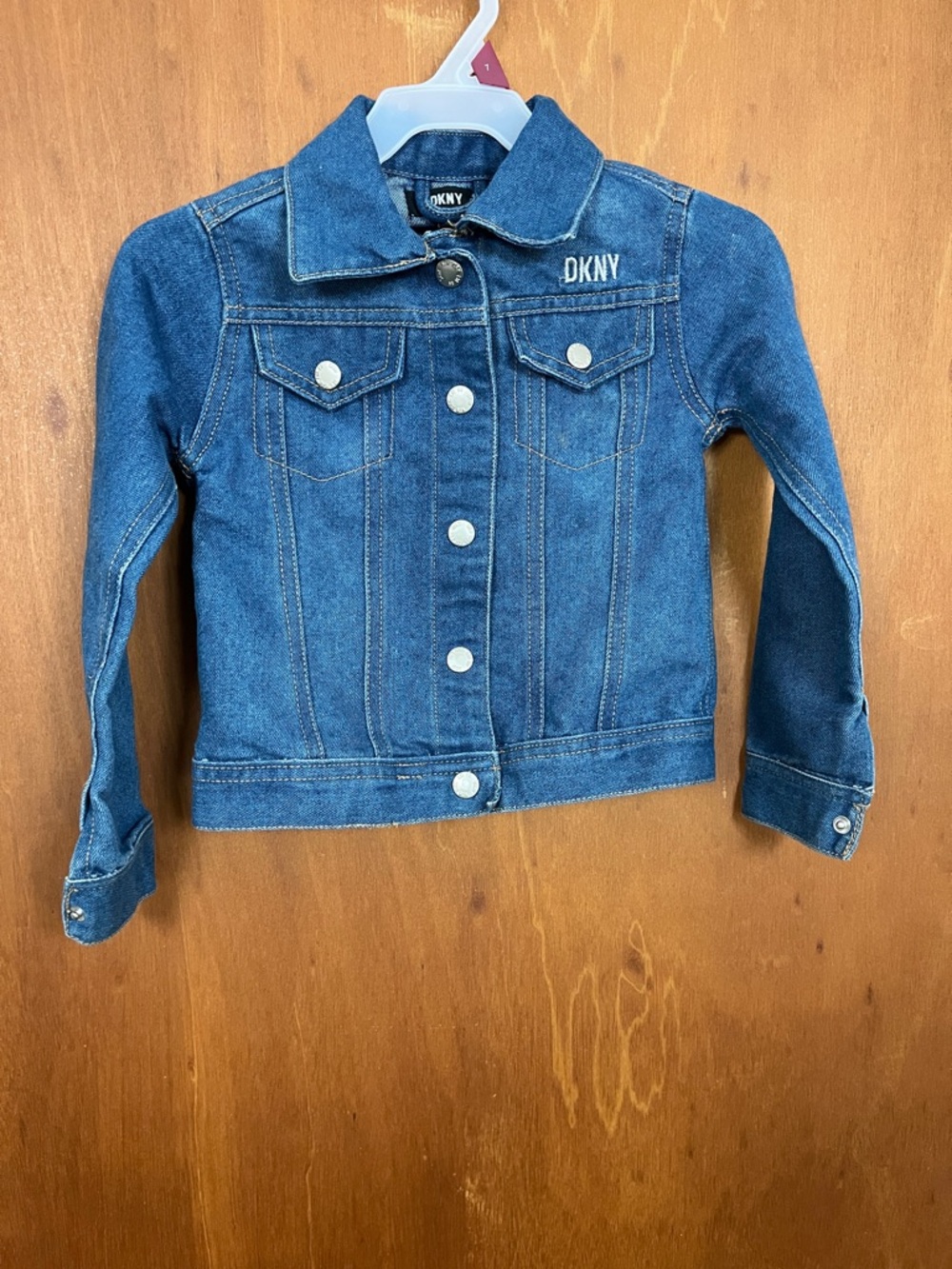 DKNY Girls Denim Jean Jacket in Classic Blue